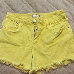 Kut from the Kloth Yellow Jean Shorts